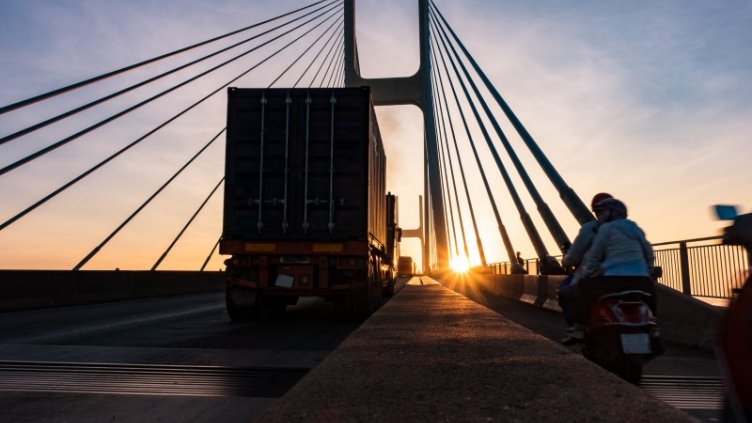 Bridge with traffic