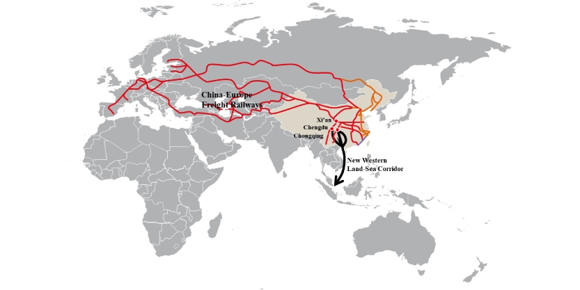 The belt and road initiative map