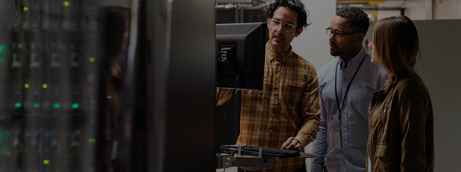 person looking at laptop