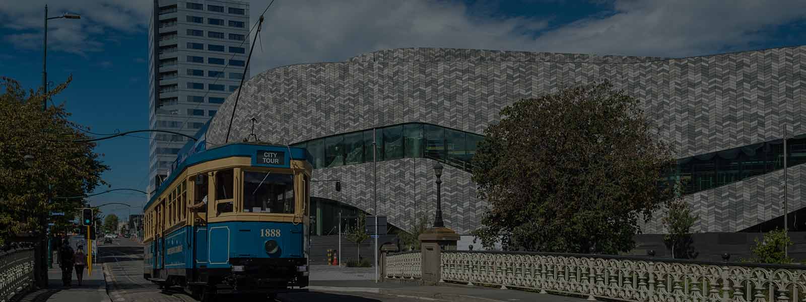 Heritage City tour tram in Christchurch