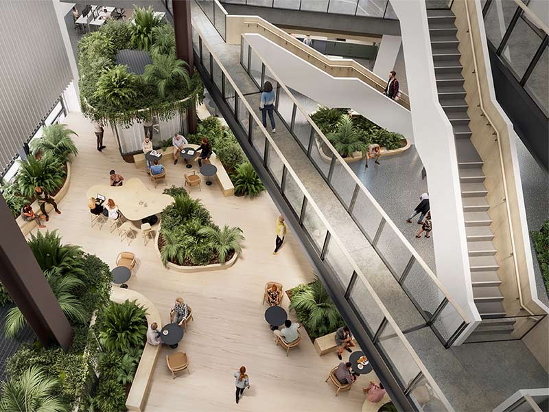 Smales Farm atrium render for AIA New Zealand