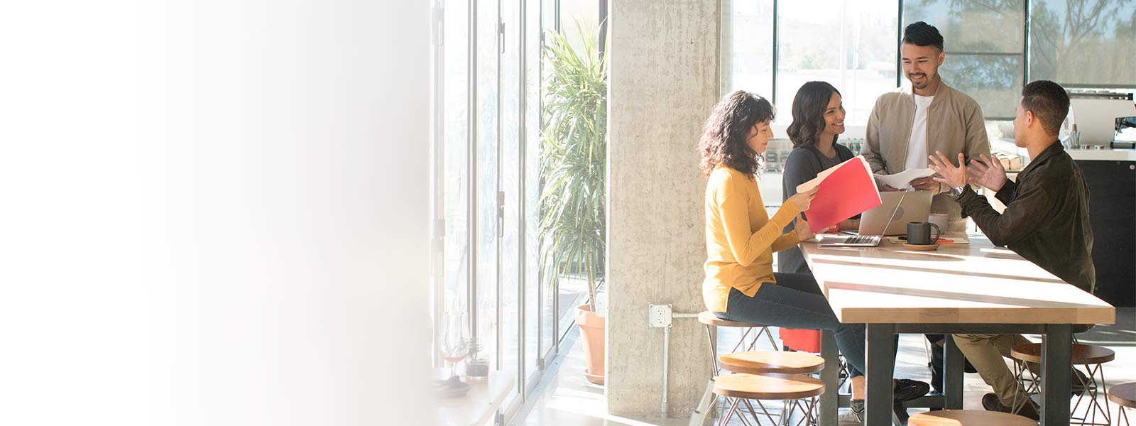 Young professionals having a meeting in a modern office space