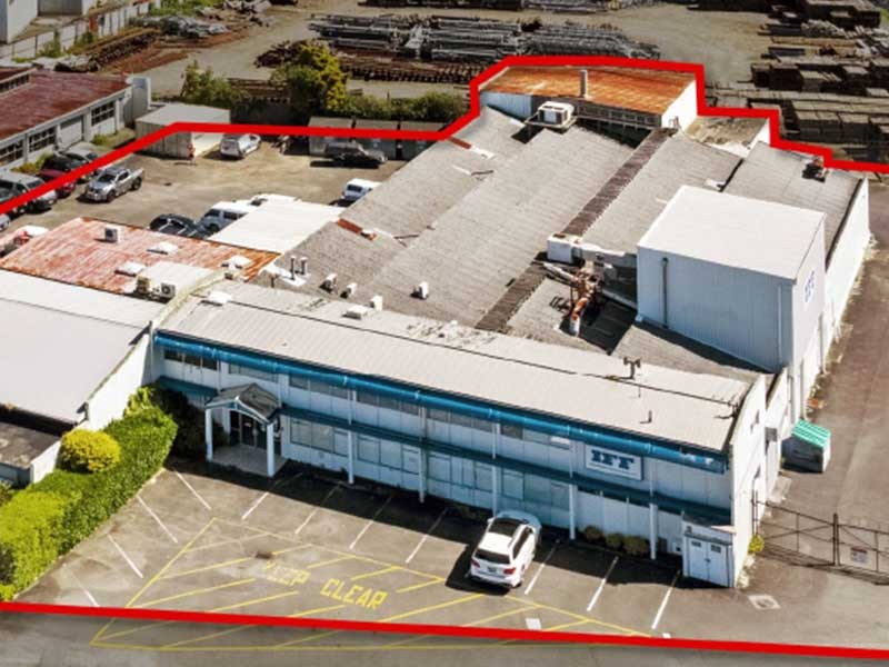Large industrial property with factory
