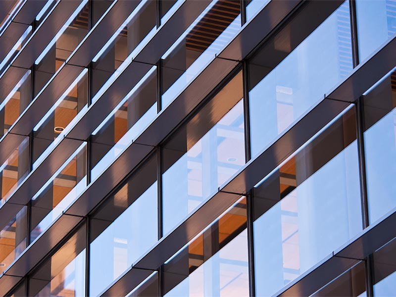 Glass office building