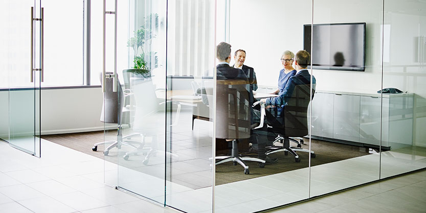 Professionals having a meeting in the government agency