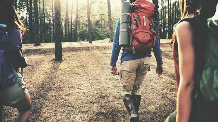 People on a trek