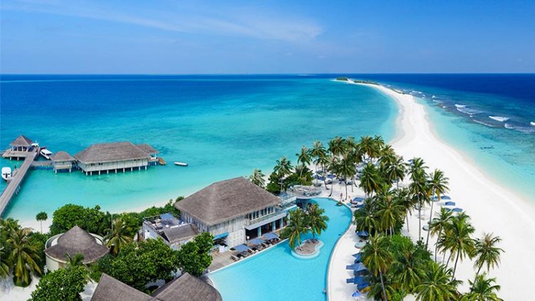 Beautiful view of Seaside Finolhu Baa Atoll Maldives