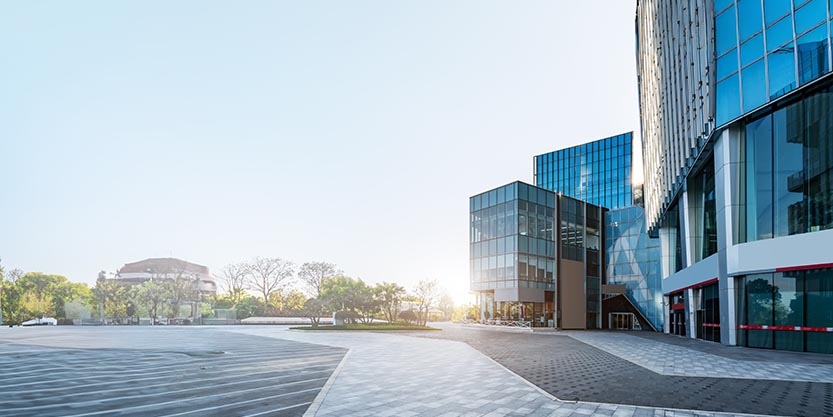 Exterior view of a office building