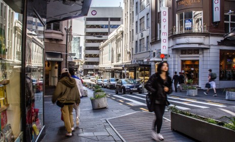 Pedestrians in Auckland City Center