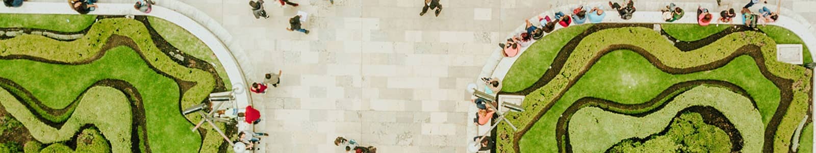 Aerial view of people enjoying the sun in park