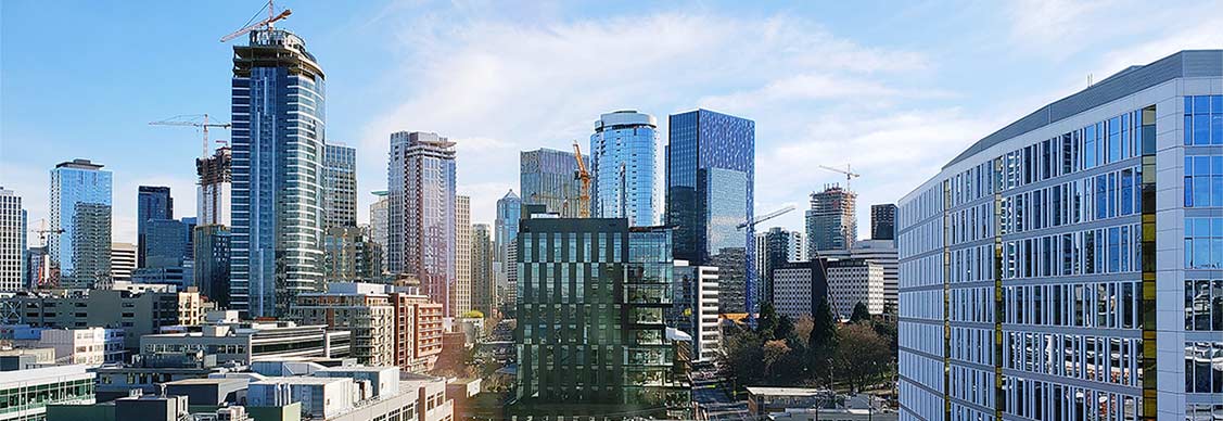 Multiple apartments and buildings in City