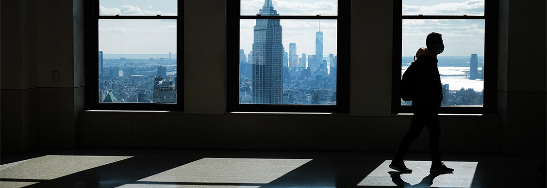 Man walking inside the room